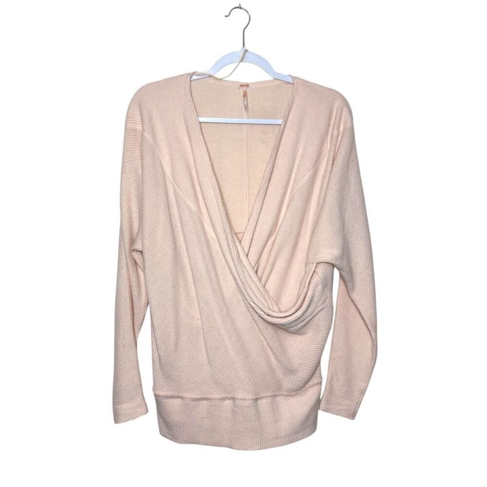 Free People‎ Cozy With You Sweater Women S Champagne Toast Wrap Boho Comfy